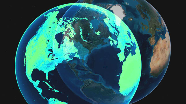 Designed image of the earth.